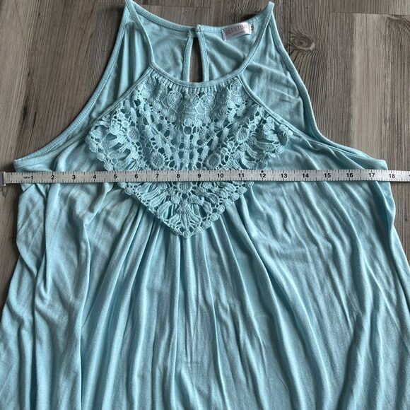 Y2K Style Bluetime Rayon Baby Blue Tank Top Size Medium - Picture 4 of 7